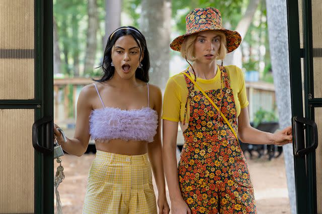 Kim Simms/Netflix Camila Mendes and Maya Hawke in 'Do Revenge,' 2022