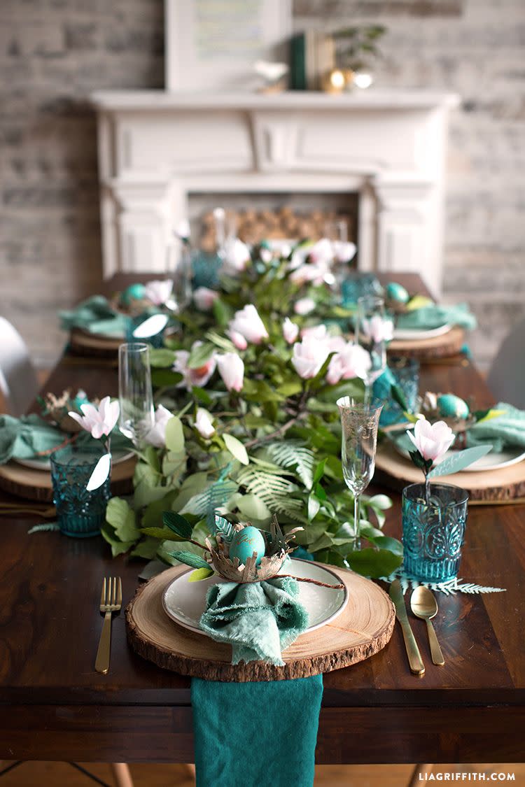 botanical easter brunch diy easter table decorations