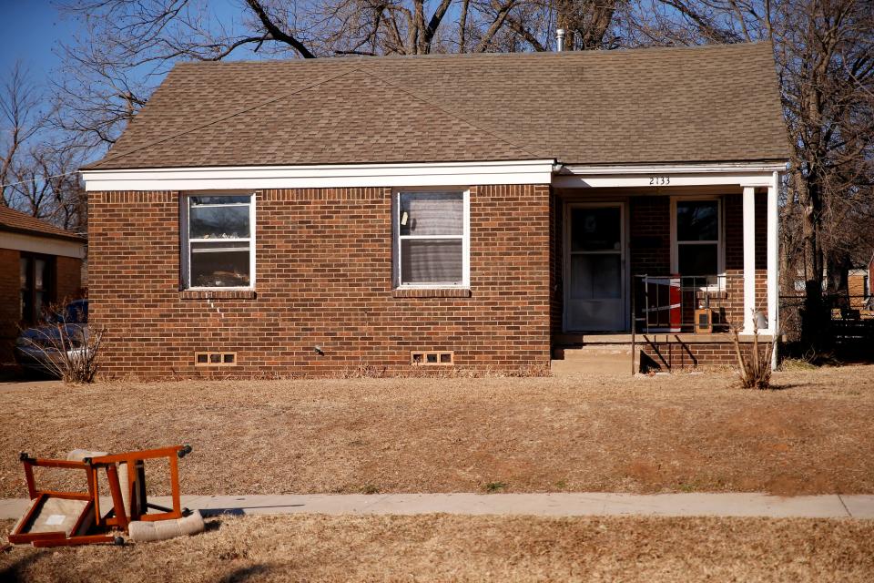 A home on the 2100 block of NE 20 is pictured in Oklahoma City, Friday, Jan. 28, 2022. Authorities are investigating a a fatal fire at the home.