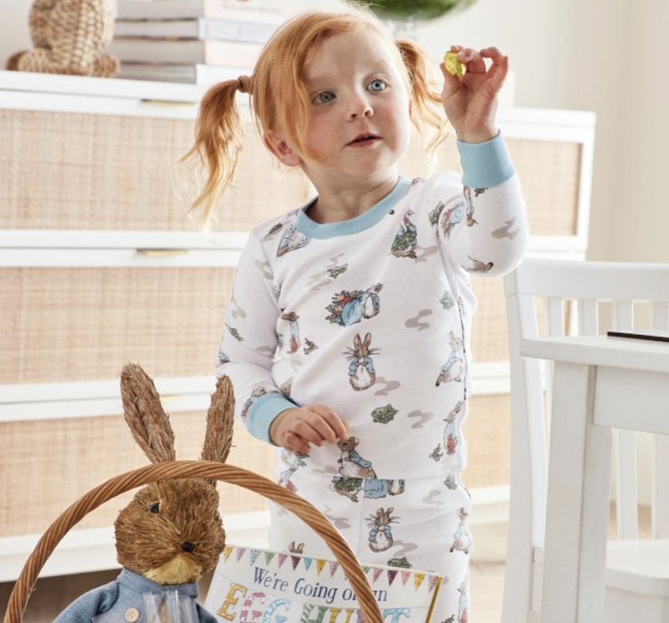 <p><a href="https://go.redirectingat.com?id=74968X1596630&url=https%3A%2F%2Fwww.potterybarnkids.com%2Fproducts%2Fbeatrix-potter-tight-fit-pajama%2F%3Fpkey%3Dceaster-pajamas&sref=https%3A%2F%2Fwww.thepioneerwoman.com%2Fholidays-celebrations%2Fg35421414%2Ffamily-easter-pajamas%2F" rel="nofollow noopener" target="_blank" data-ylk="slk:Shop Now;elm:context_link;itc:0;sec:content-canvas" class="link ">Shop Now</a></p><p>Peter Rabbit Organic Pajama Set</p><p>potterybarnkids.com</p><p>$39.00</p><span class="copyright">Pottery Barn Kids</span>