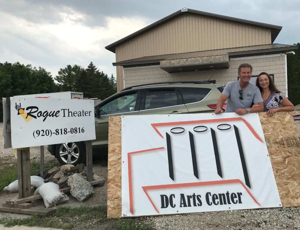 Lola DeVillers and Stuart Champeau outside their new DC Arts Center, which will play home to their Rogue Theater community theater troupe and host performances and exhibits by community artists. The center opens with Rogue's production of "The Savannah Sipping Society" from July 25 to 30.