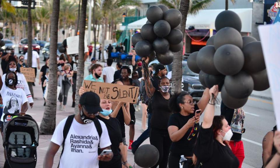 Black Lives Matter protests in Florida this summer, such as this one in Fort Lauderdale in June, have been overwhelmingly peaceful.