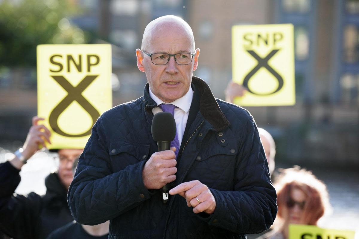 John Swinney speaks in Leith, Edinburgh <i>(Image: PA)</i>