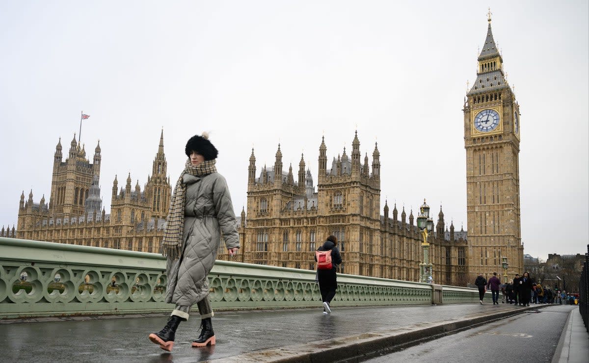 A yellow rain warning has been issued until 4pm in south London (Getty Images)