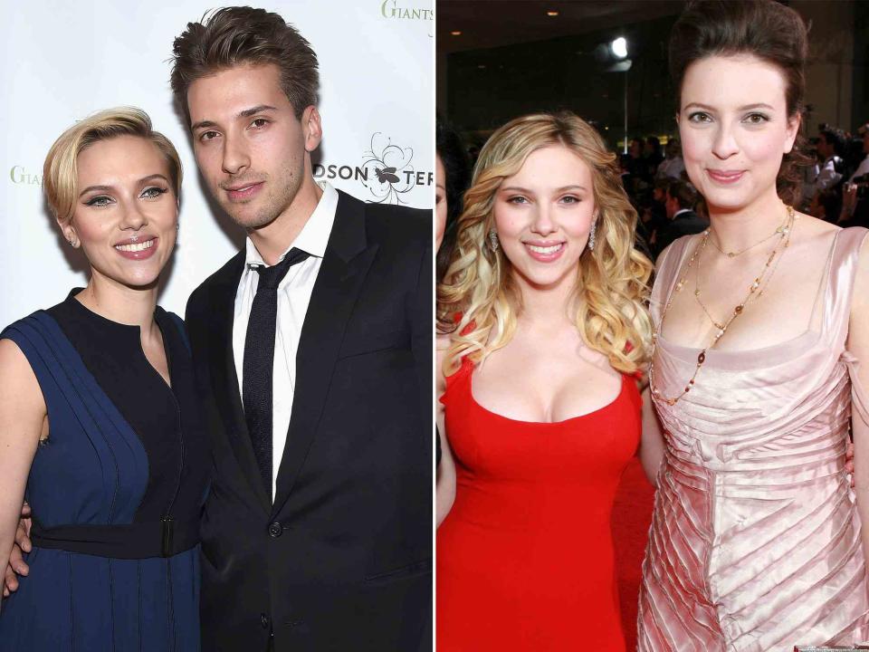 <p>Gary Gershoff/WireImage ; Alex Berliner/BEI/Shutterstock</p> Scarlett Johansson and her brother Hunter Johansson attend the 2nd Annual Champions Of Rockaway Hurricane Sandy Benefit in November 2014 in New York City. ;  Scarlett Johansson with her sister Vanessa Johansson at the 63rd Golden Globe Awards in January 2016 in Los Angeles, California