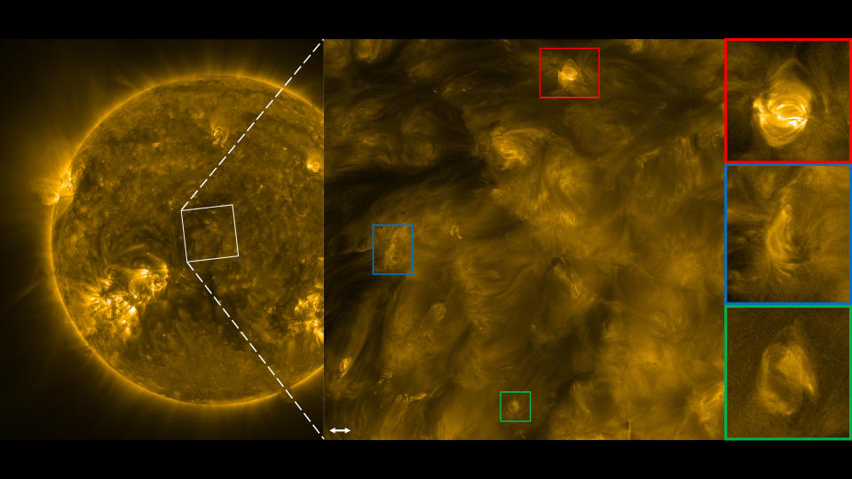 Magnetic structures on the sun's surface featuring fast oscillating  magnetic waves that might explain the mysterious heating of the solar corona.