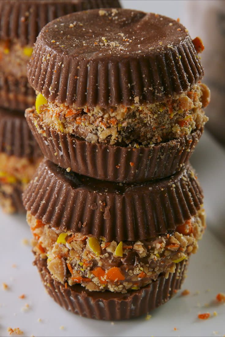 Peanut Butter Cup Ice Cream Sandwiches