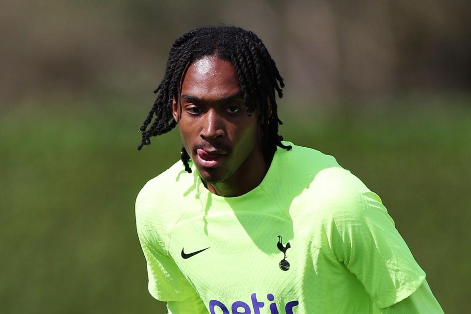 Antonio Conte insists Djed Spence is working hard to reach the required level at Tottenham (Tottenham Hotspur FC via Getty Images)