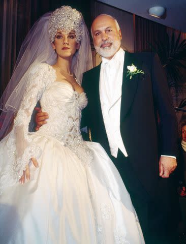 Laurence Labat/Sygma/Getty Céline Dion and René Angélil on their wedding day