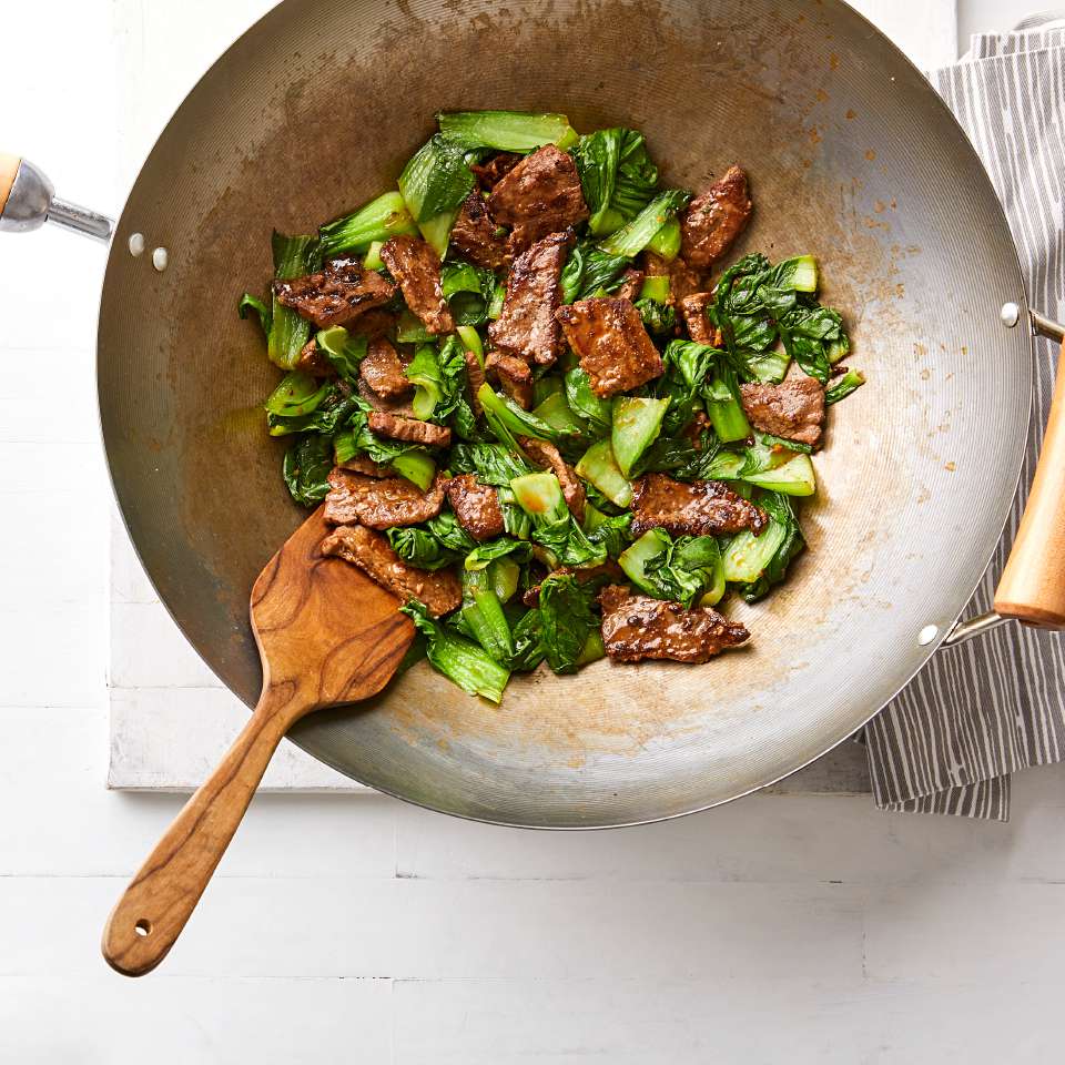 Beef Stir-Fry with Baby Bok Choy & Ginger