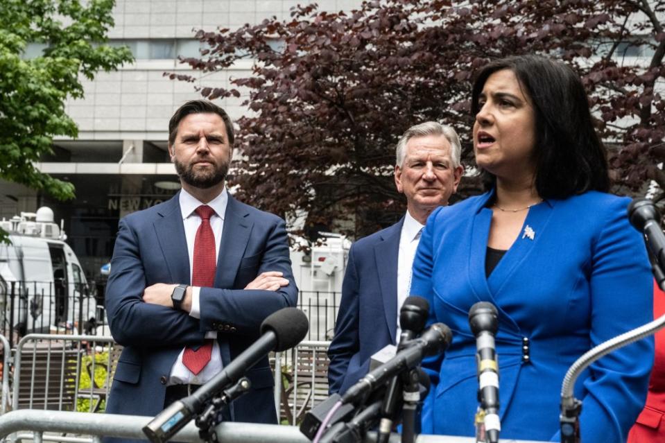 Rep. Malliotakis said that Manhattan DA Alvin Bragg should be focusing his attention to local crime instead of the “sham” Trump trial. Photo by Stephanie Keith/Getty Images