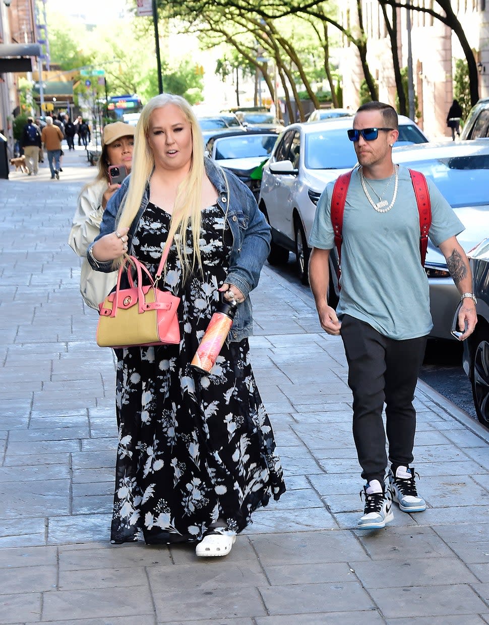 Mama June and Justin Stroud are seen walking in midtown on May 05, 2023 in New York City. 