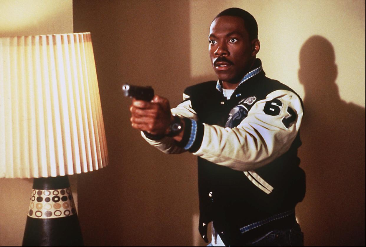 Eddie Murphy appears as Axel Foley in "Beverly Hills Cop II," released in 1994. Slated for a 2024 release on Netflix, the upcoming "Beverly Hills Cop: Axel Foley" is the first film in the franchise in 30 years.