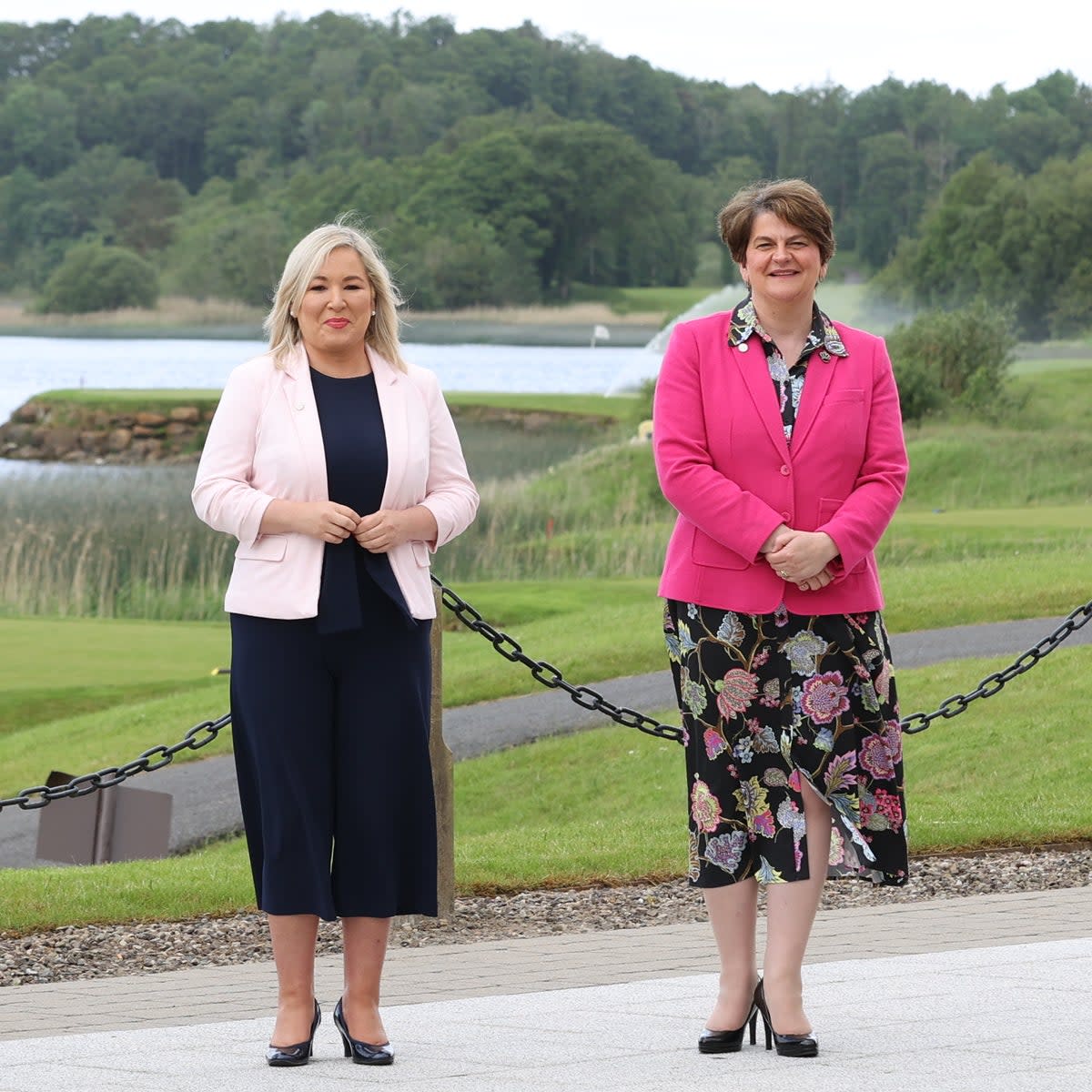 Michelle O’Neill and Arlene Foster (Liam McBurney/PA) (PA Archive)