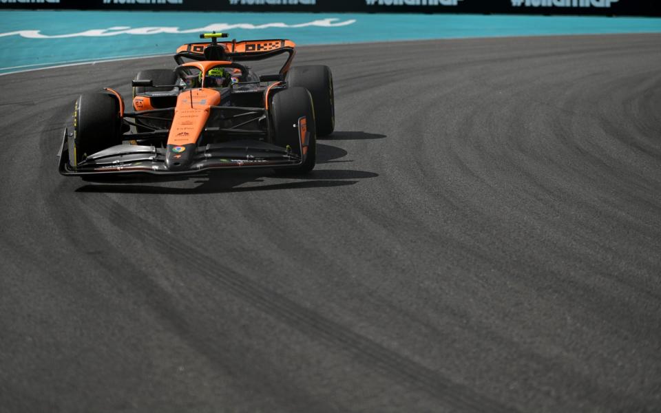 Lando Norris on track