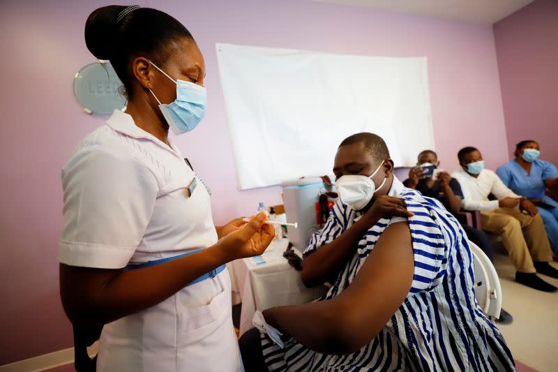 FILE PHOTO: Ghana launches COVID-19 vaccination campaign