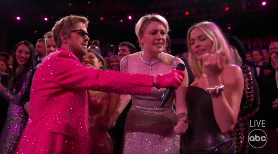 The women seemed ecstatic for Gosling during his performance. ABC