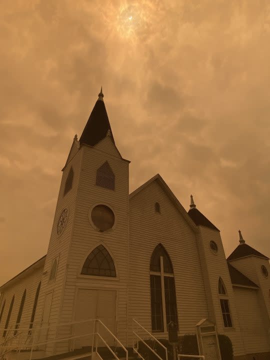 View of the eclipse from Noack, Texas, on April 8. (Courtesy: Danielle Brandenburg @ Christ Lutheran Church Noack TX)