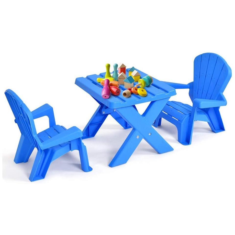 10) Costzon Kids Plastic Table and Chairs
