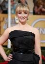 Actress Melissa Rauch from the comedy "Big Bang Theory" arrives at the 20th annual Screen Actors Guild Awards in Los Angeles, California January 18, 2014. REUTERS/Lucy Nicholson (UNITED STATES Tags: ENTERTAINMENT)(SAGAWARDS-ARRIVALS)