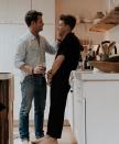 <p>The married interior designers had a sweet moment in their kitchen, and Berkus <a href="https://www.instagram.com/p/CJ3pTGAnmX5/" rel="nofollow noopener" target="_blank" data-ylk="slk:shared it to Instagram;elm:context_link;itc:0;sec:content-canvas" class="link ">shared it to Instagram</a> with a simple heart emoji. </p>