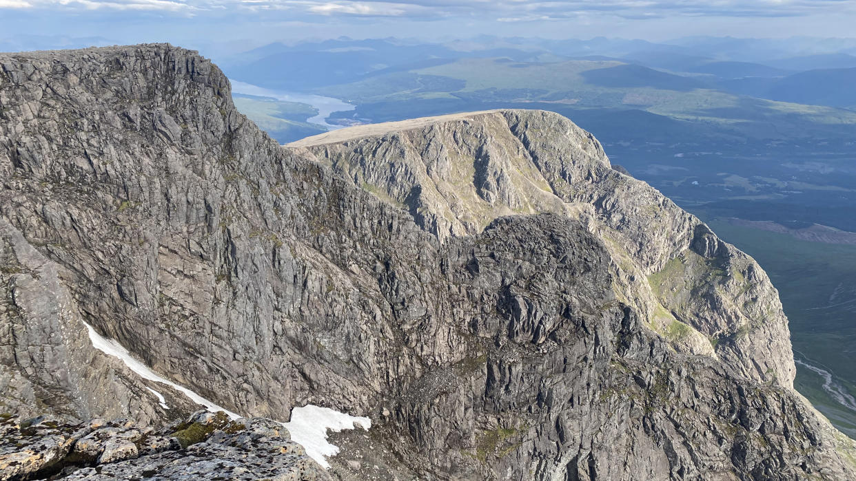  Three Peaks Challenge: Ben Nevis looking down from the summit. 