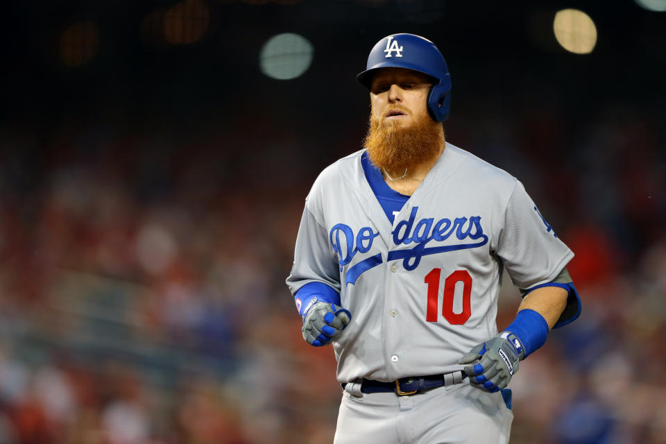 Justin Turner and other Dodgers players responded publicly to the Astros cheating scandal for the very first time. (Photo by Alex Trautwig/MLB Photos via Getty Images)