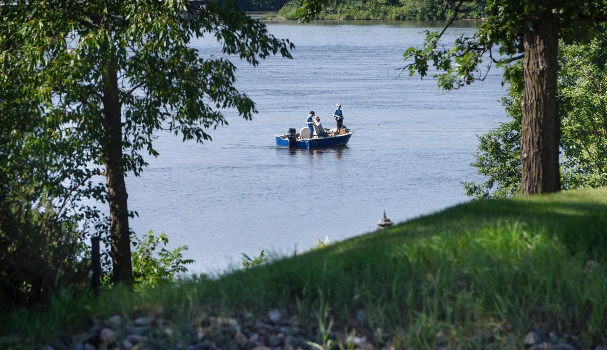 Fishermen try their luck near the shoreline of homes along the Mississippi River in 2018.  Dave Schwarz, dschwarz@stcloudtimes.comFishermen try their luck near the shoreline of homes along the Mississippi River in 2018.