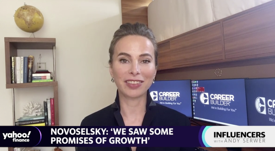 CareerBuilder CEO Irina Novoselsky speaks with Yahoo Finance Editor-in-Chief Andy Serwer on an episode of "Influencers with Andy Serwer." 