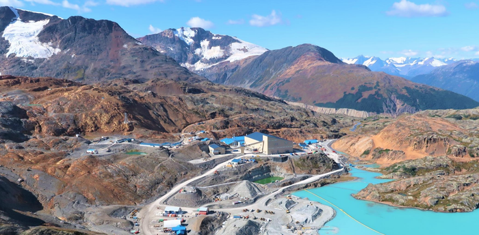 An aerial view of the Brucejack mine.