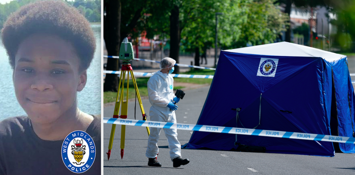 Dea-John Reid was stabbed to death in College Road in the Kingstanding area of Birmingham. (PA)