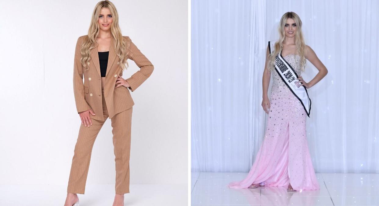 Francesca Crossley has been described as the real life Legally Blonde, as a trainee lawyer and beauty queen competing in Miss England.. (Francesca Crossley/SWNS)