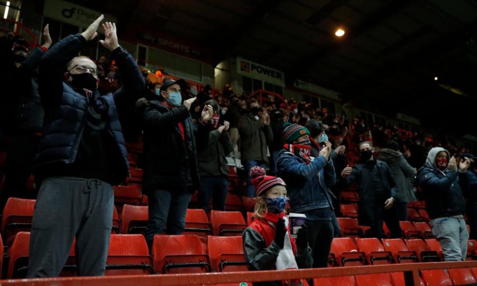 2,000 fans were allowed into the Valley to watch the match.