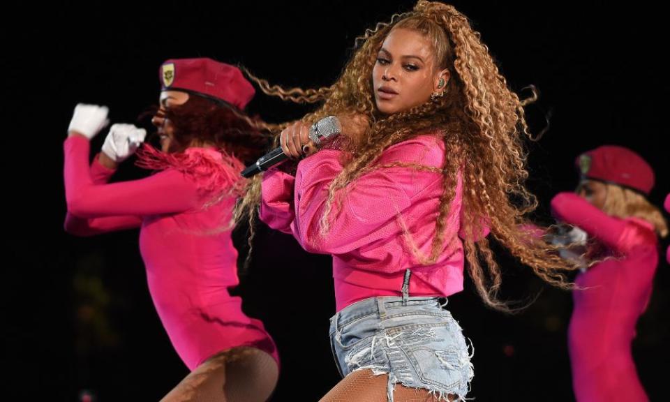 Beyoncé performs at the Coachella festival in California