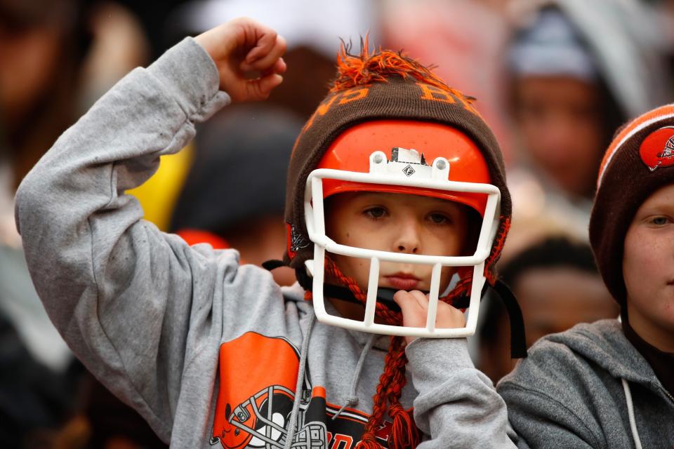 This young Cleveland Browns' fan's Christmas dreams might come true without breaking his parent's bank. (Getty Images)