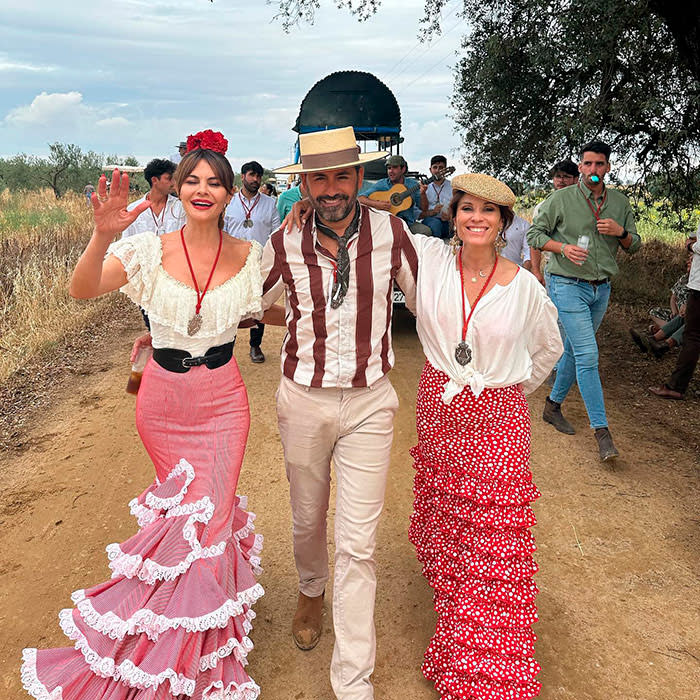 María José Suárez en la romería de El Rocío