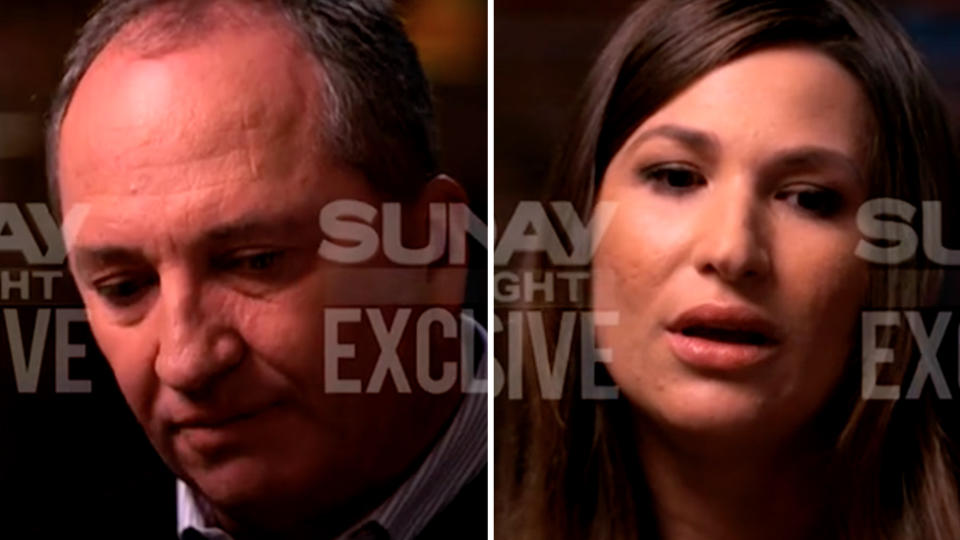 Vikki Campion explained to Sunday Night that she faced pressure to abort her child with Barnaby Joyce. Source: 7 News / Sunday Night