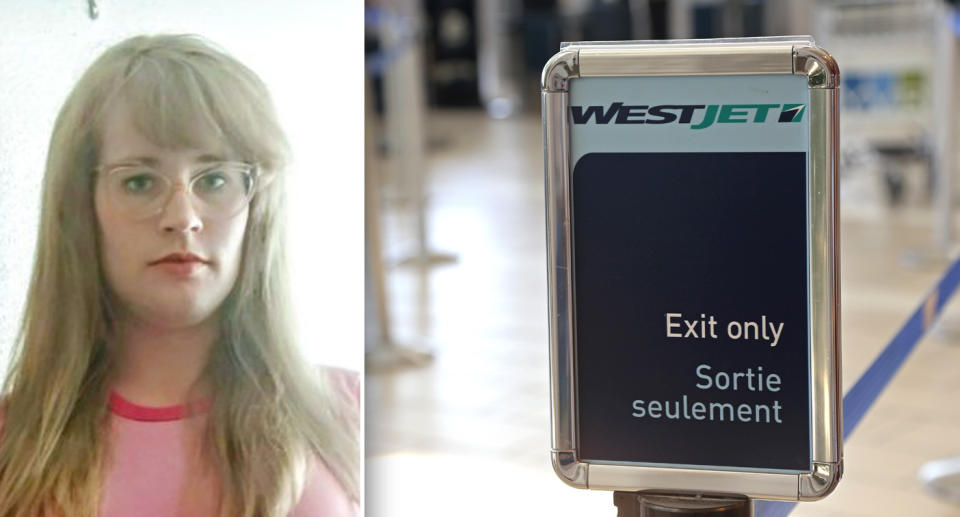Transgender woman Lenore Herrem was boarding a Westjet flight from Calgary when she left traumatised.