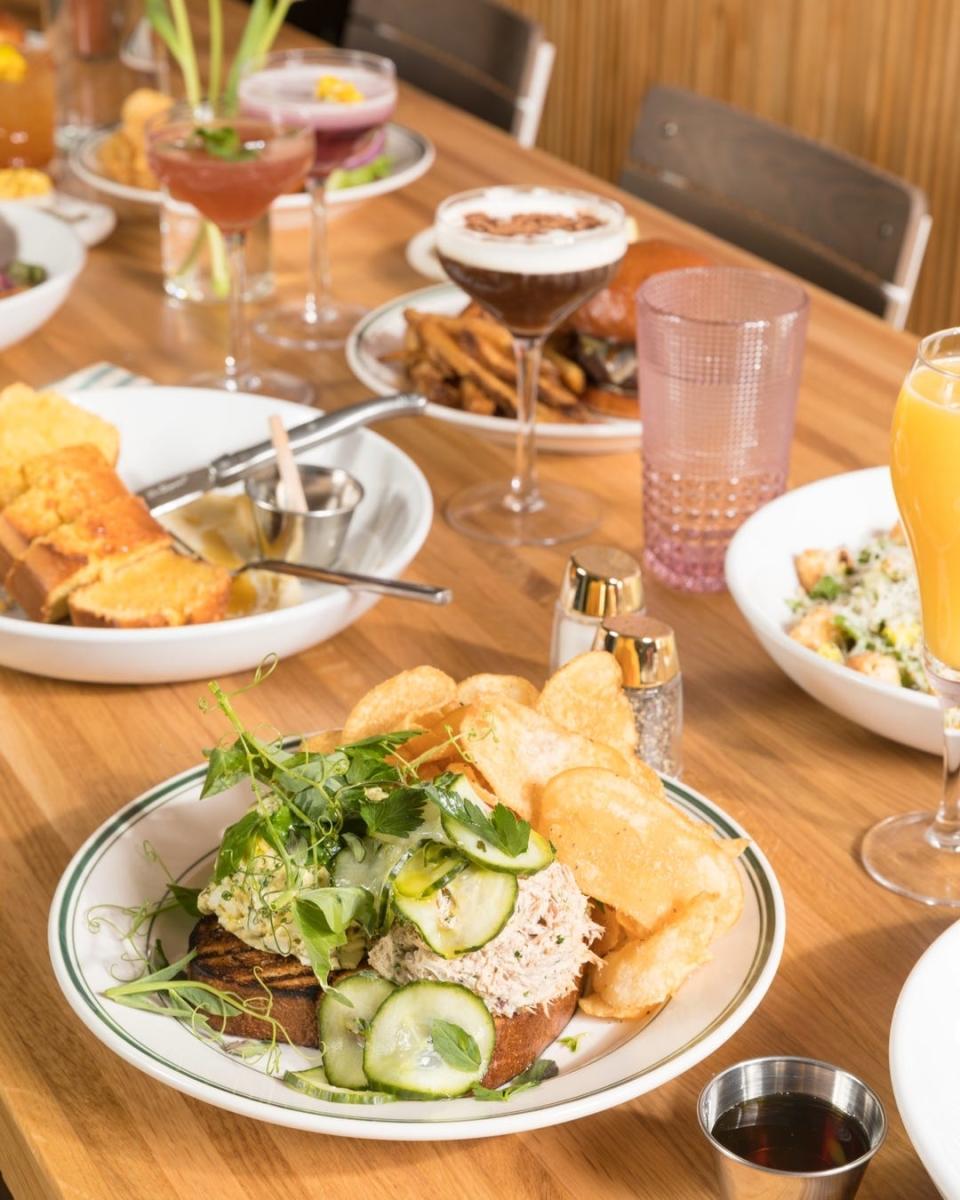 A variety of brunch dishses at The House of Marigold in Louisville.