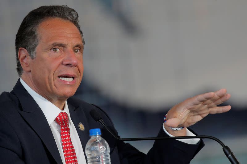 FILE PHOTO: News conference at LaGuardia Airport's new Terminal B in New York