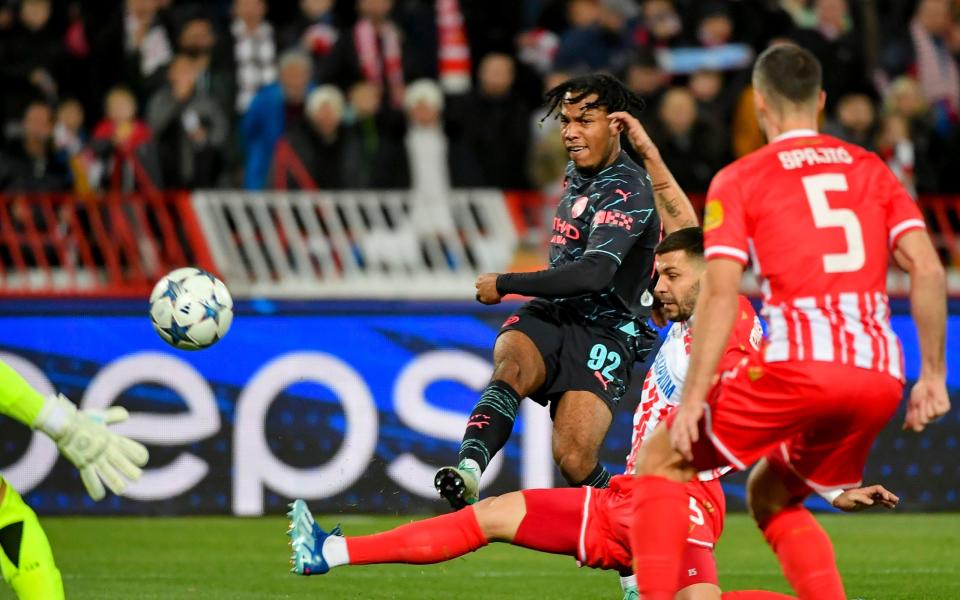 Micah Hamilton opens the scoring/Man City debutants give glimpse of future as champions beat Red Star