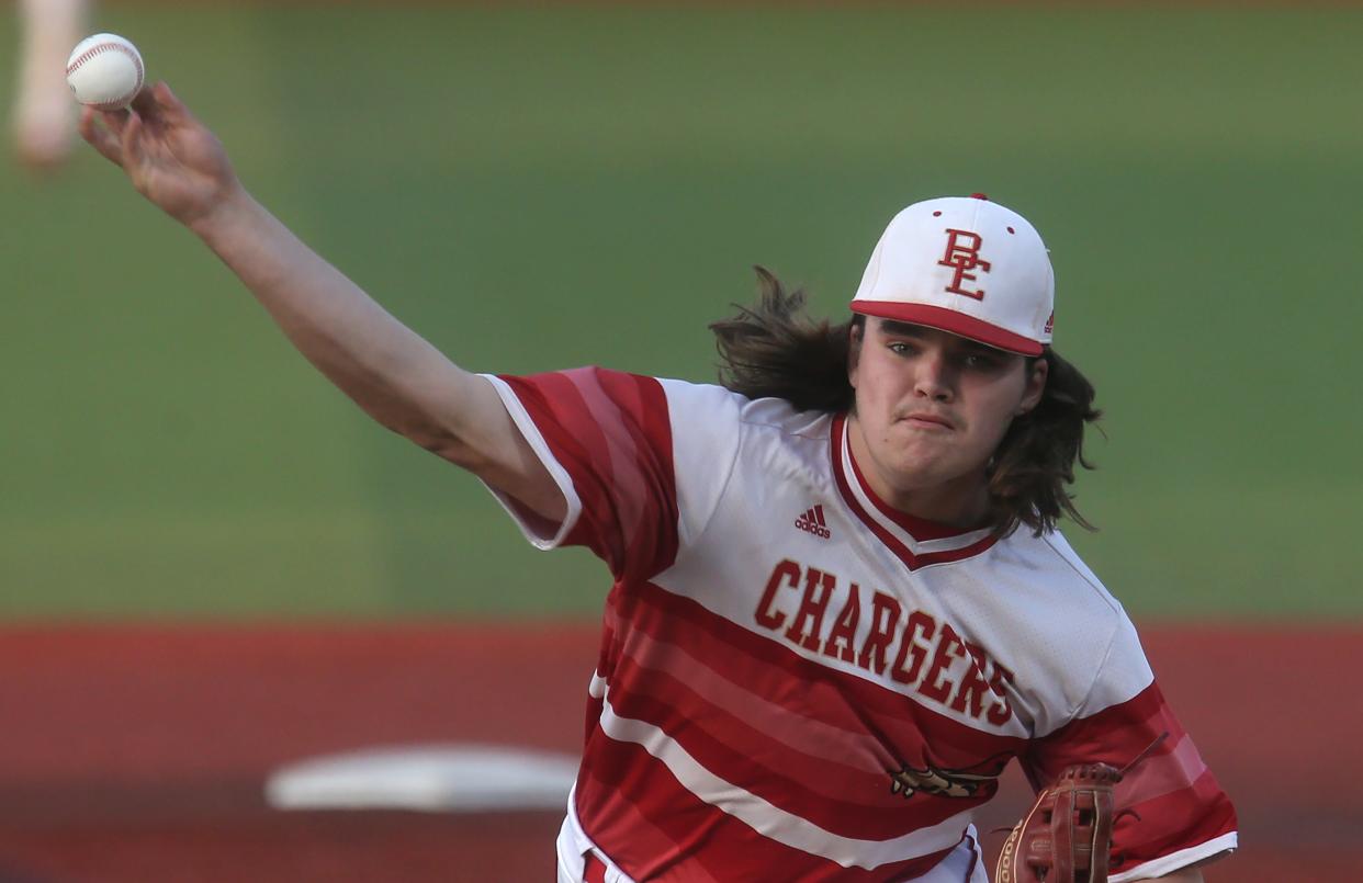 Bullitt East’s Kendall Henson throws the ball home against Fern Creek in the 6th Region Championship. May 26, 2023