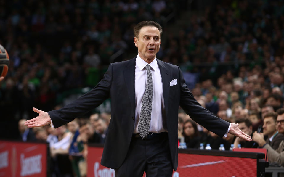 Rick Pitino saw a coaching first in Europe this week. (Getty Images)
