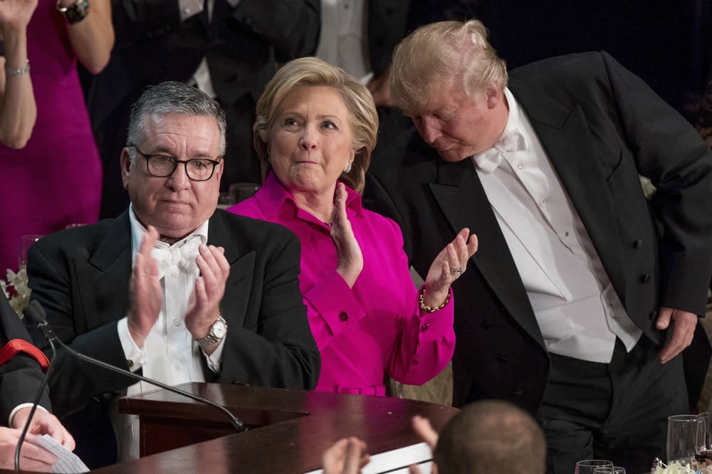 President and Clinton traded barbs at 2016 dinner (Andrew Harnik/AP)