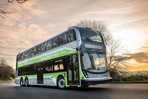 NFI unveils its first zero-emission, three-axle double deck bus for North America, the Alexander Dennis Enviro500EV CHARGE