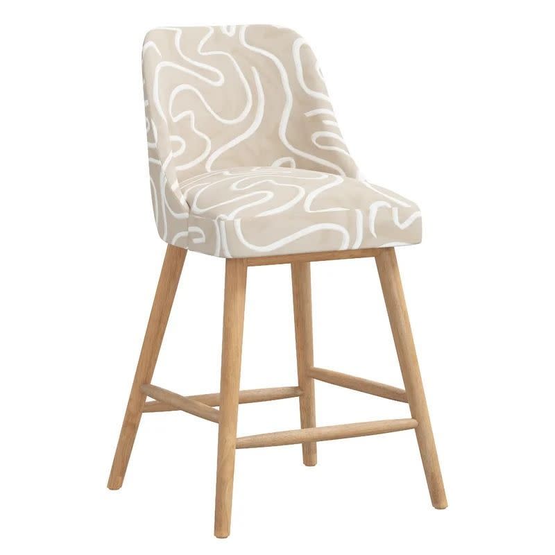 4) Joss & Main Fletching Mid-Century Modern Stool