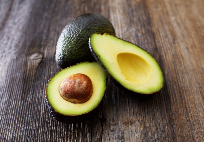 <p>Packed with healthy fats, avocados can help keep your skin plump, <a href="https://www.prevention.com/food-nutrition/g20474000/7-foods-that-stop-hair-loss/" rel="nofollow noopener" target="_blank" data-ylk="slk:nourish your hair;elm:context_link;itc:0;sec:content-canvas" class="link ">nourish your hair</a>, and help <a href="https://www.prevention.com/health/health-conditions/g26576559/foods-for-high-blood-pressure/" rel="nofollow noopener" target="_blank" data-ylk="slk:lower blood pressure;elm:context_link;itc:0;sec:content-canvas" class="link ">lower blood pressure</a>, thanks to their decent <a href="https://www.prevention.com/food-nutrition/a20466110/13-foods-that-have-more-potassium-than-a-banana/" rel="nofollow noopener" target="_blank" data-ylk="slk:potassium;elm:context_link;itc:0;sec:content-canvas" class="link ">potassium</a> content. “Although avocados are very high in fat, they are linked with weight loss because they are so satisfying,” says Mirkin.<br></p><p><strong>Try it:</strong> <a href="https://www.prevention.com/food-nutrition/recipes/a26986140/shrimp-avocado-and-egg-chopped-salad-recipe/" rel="nofollow noopener" target="_blank" data-ylk="slk:Shrimp, Avocado, and Egg Chopped Salad;elm:context_link;itc:0;sec:content-canvas" class="link ">Shrimp, Avocado, and Egg Chopped Salad</a> from <a href="https://www.amazon.com/Fill-Your-Plate-Lose-Weight/dp/1950099008/ref=sr_1_2?tag=syn-yahoo-20&ascsubtag=%5Bartid%7C1782.g.35325057%5Bsrc%7Cyahoo-us" rel="nofollow noopener" target="_blank" data-ylk="slk:Fill Your Plate, Lose The Weight;elm:context_link;itc:0;sec:content-canvas" class="link "><em>Fill Your Plate, Lose The Weight</em></a></p>