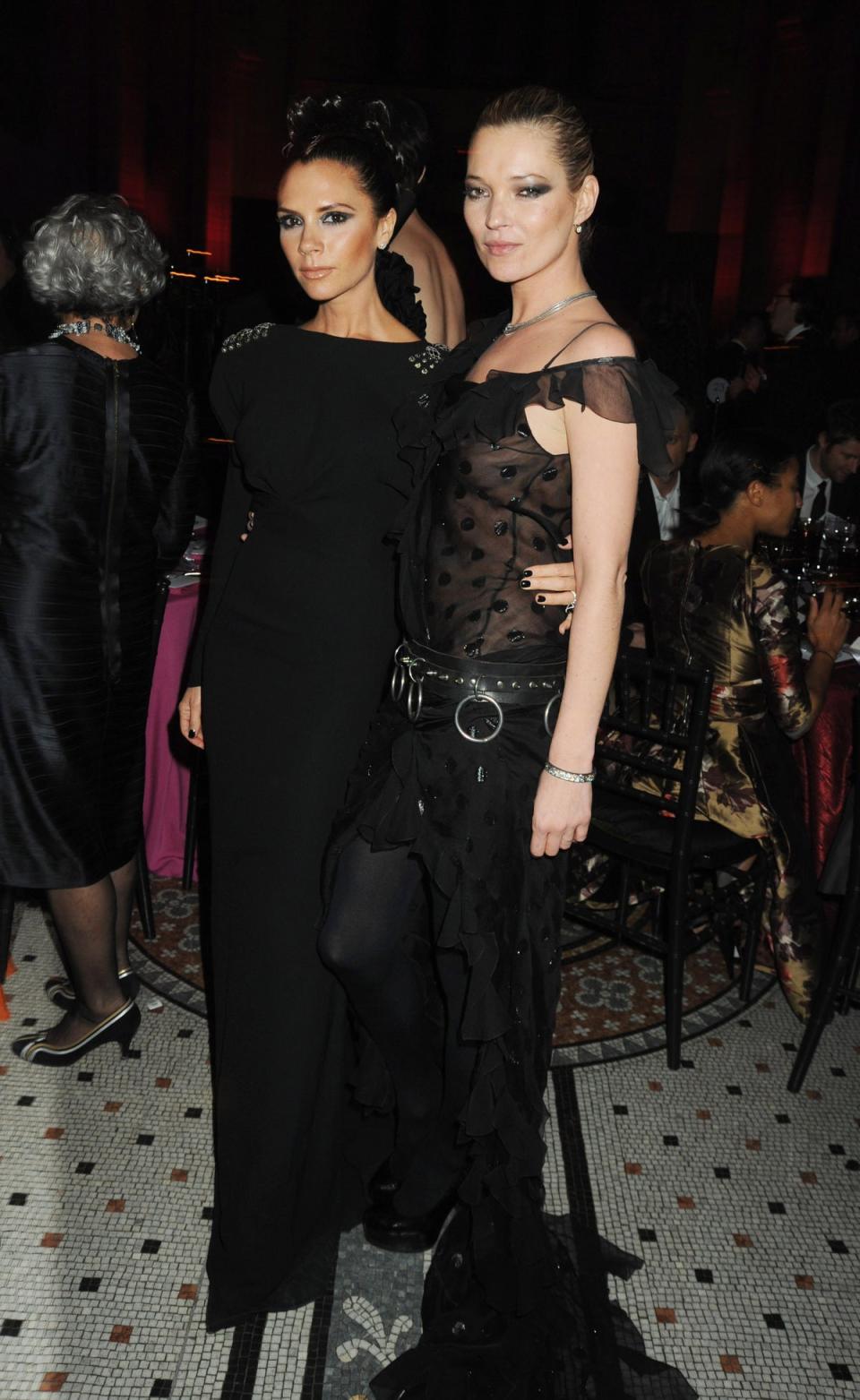 With Kate Moss at the British Fashion Awards at the Royal Courts of Justice in London on December 9, 2009 (Dave Benett)