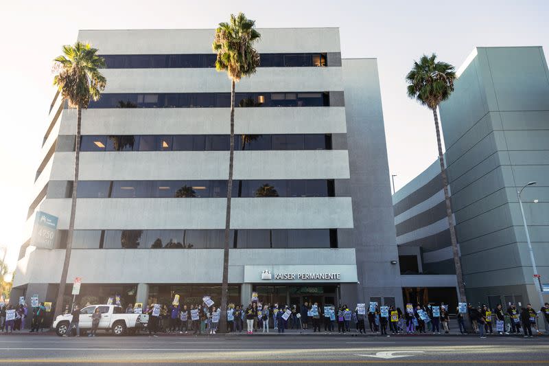 Kaiser Permanente healthcare workers go on strike in California