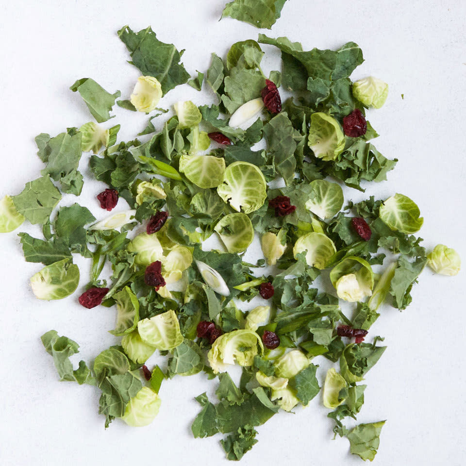 Power Greens Salad with Kale & Brussels Sprouts